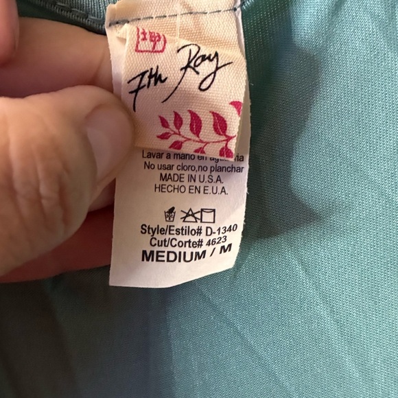 🆕7th Ray Sleeveless Belted Maxi In Nile Blue Gown with Ruffled Tiered Dress M🆕 - Picture 7 of 10